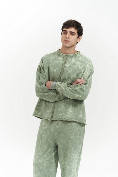 Renee Batik Washed Green Men's Tracksuit