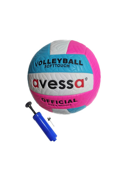 Vlm-700 машински шиена Soft Touch 280 gr фосфоресцентна кожна одбојкарска топка бр. 5 со пумпа