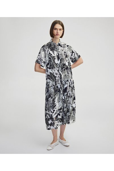Patterned shirt dress