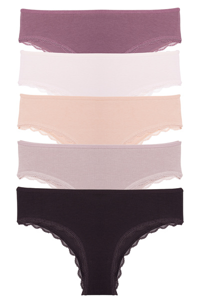 Women's 5-Pack Brazilian Panties Taupe