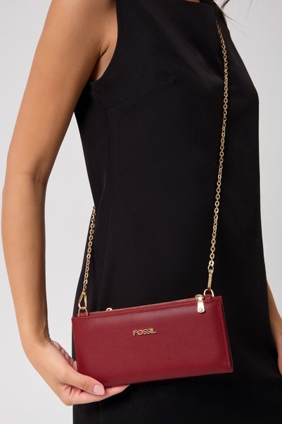 Red Women's Clutch, Wallet and Card Holder 06Fs25Y12