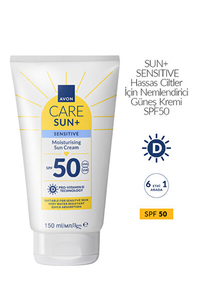SUN+ PROTECT хидратантна крема за сончање за чувствителна кожа SPF 50 150ml