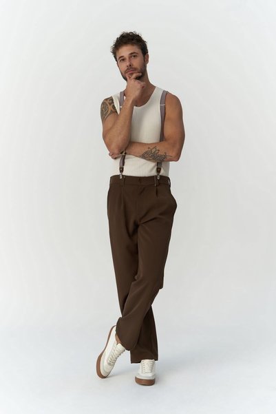Wells Dark Khaki Men's Pants