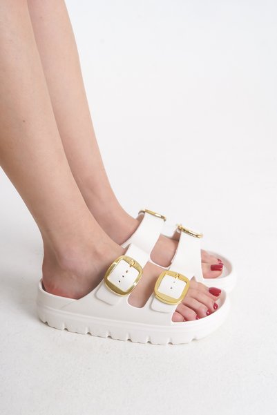 Teflaema Women's Slippers 001222   White