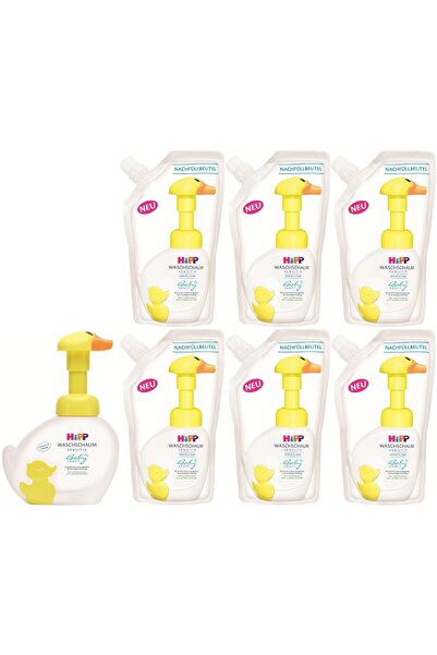 Babysanft пена за миење раце за бебиња/деца 250ml (1 СО ПУМПА 6 РЕЗЕРВНИ) економично пакување