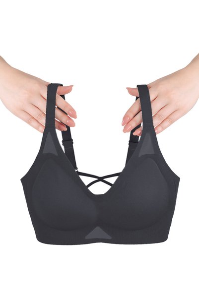 Wire Free Push up Seamless Removable Pad Breathable Sports Bra