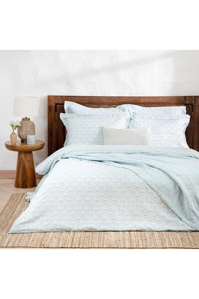 Ocean Bamboo King Size Duvet Cover Set 230X220 cm White