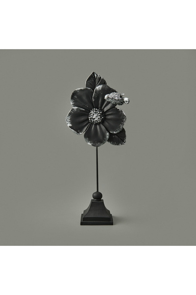 Deco Fiore Decor - Black / Silver - 32 cm