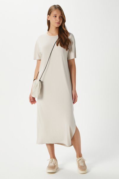 Women's Modal Daily Comfort Stone Slit Dress 16556