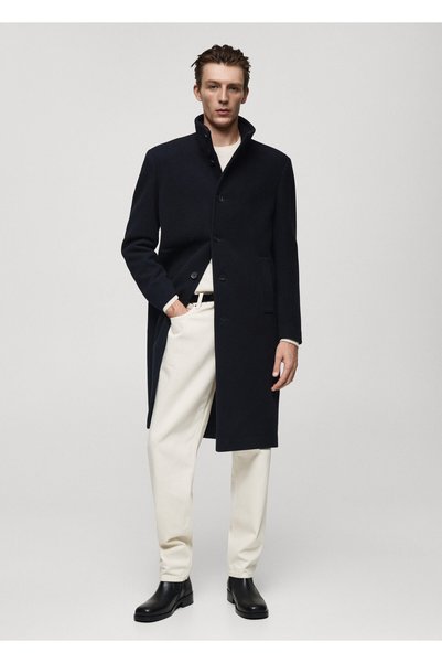 Navy Blue Men's Coat 77049227