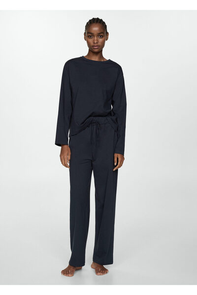 Navy Blue Women's Pajama Bottoms 77090569