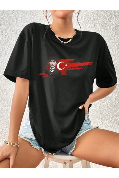 Unisex Ataturk Design Printed Tshirt