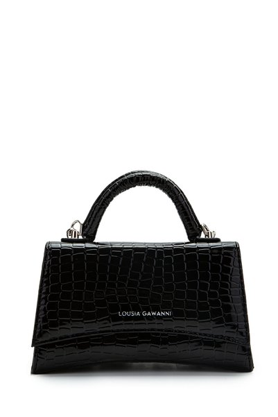 Long Strap Yeon Women's Crossbody Bag Patterned Black