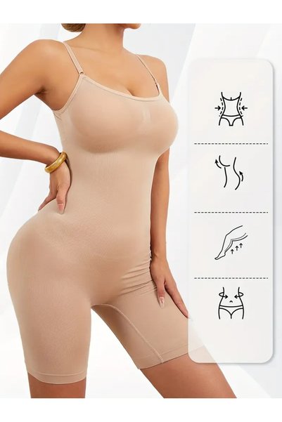 Larix Model Body-Fitting Full Length Shaping / Sculpting Jumpsuit Body Skin Color