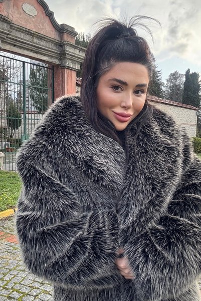 Premium Shawl Collar Mob Wife Faux Fur Maxi Women's Coat
