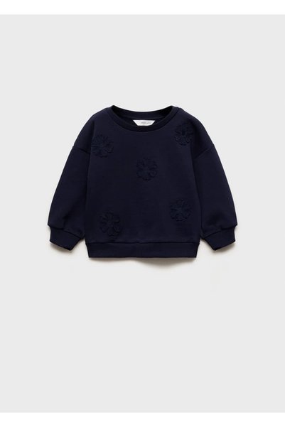 Cotton sweatshirt with embroidery detail