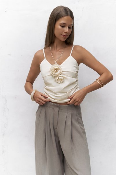 Tia Rose Detail Yellow Crop