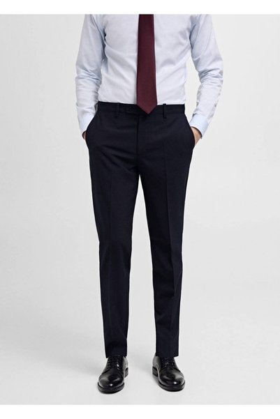 Slim Fit 100% Wool Trousers