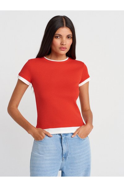 31859 100% Cotton Couple Look T-Shirt-Red