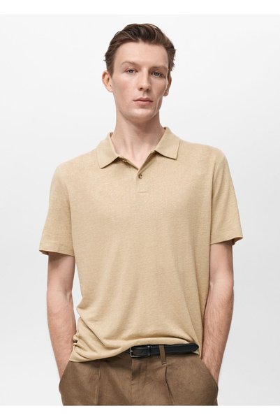 Slim Fit Linen Polo Shirt