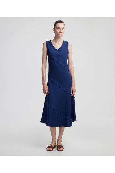 Diagonal Fringed Dress
