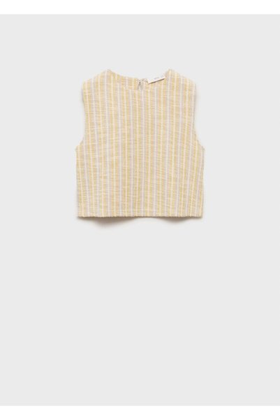 Striped woven T-shirt