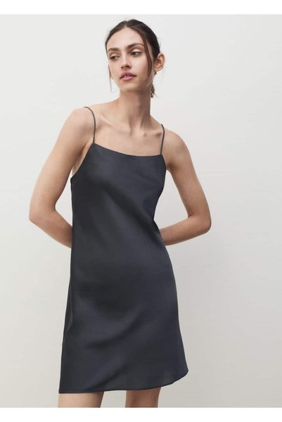 Satin Nightgown with Straps