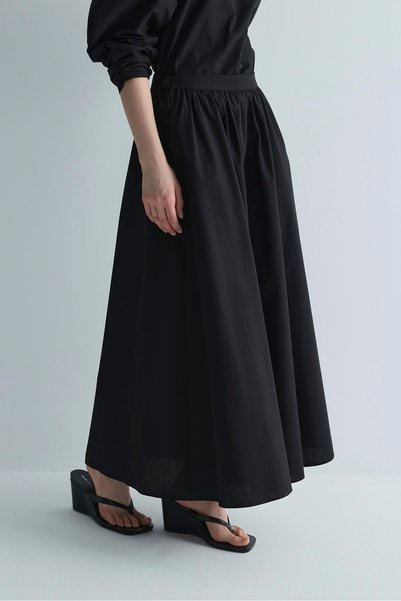 Black Lara Flared Skirt