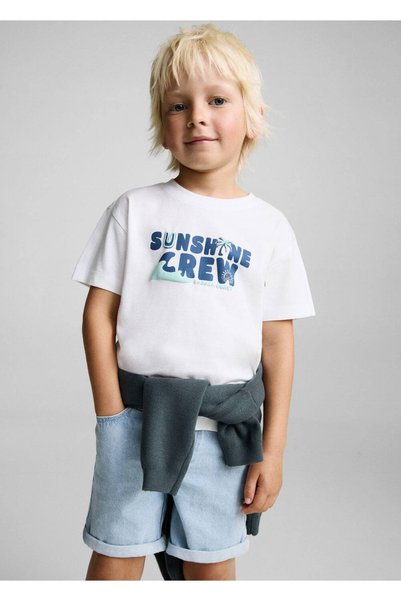 Boat Patterned Cotton T-Shirt