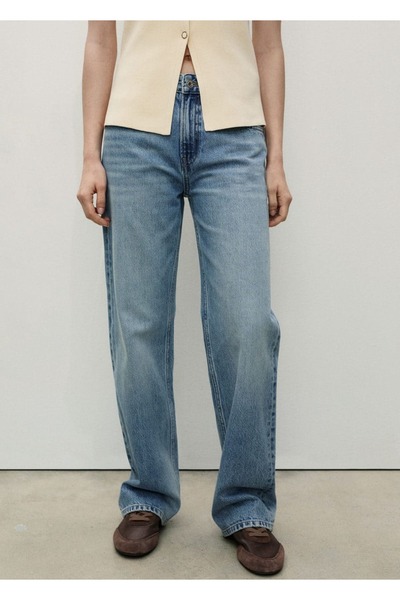Straight-Cut Mid-Waist Miami Jeans