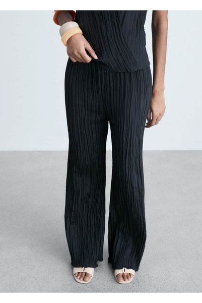 Straight Pants with Pleats