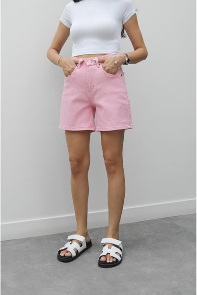 Pink Fit Denim Shorts