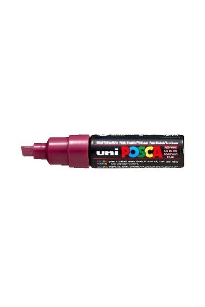 8 Mm Cut Tip Red Wine Posca Pc-8k Painting Marker