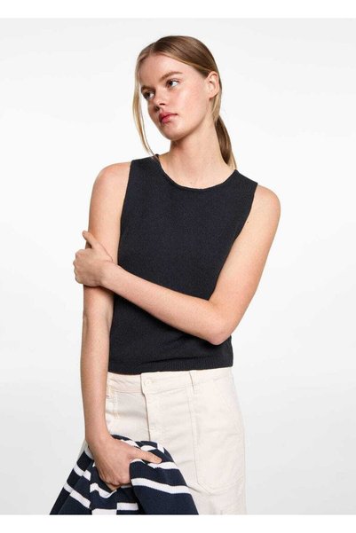 Knitwear cropped blouse