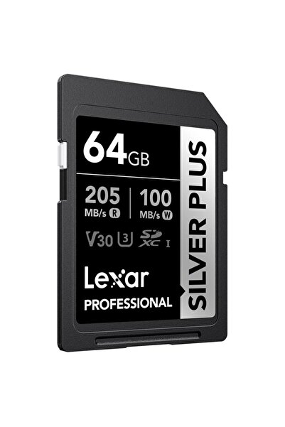 64GB LEXAR LSDSIPL064G-BNNNG PROFESSIONAL SILVER PLUS SDXC UHS-I КАРТИЧКИ ДО 205MB/S ЧИТАЊЕ 100MB/S ЗАПИС