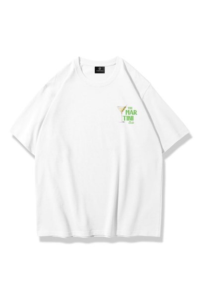 Unisex 101 the Martini Club Chest Tshirt White