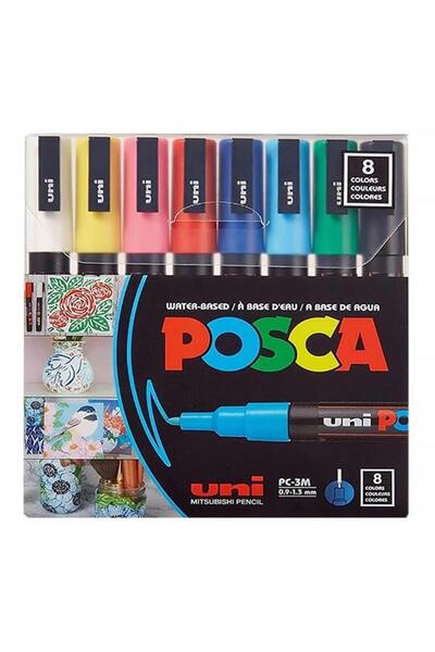 Posca Poster Marker Pen Set 8Pcs Anarenk Pc-3M