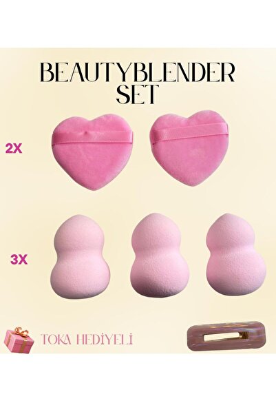 Amour розов сет за убавина Beauty Blender