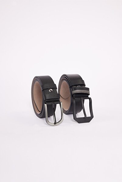 Машки сет од 2 каиши, 3,5 cm класичен и 4 cm спортски, црни