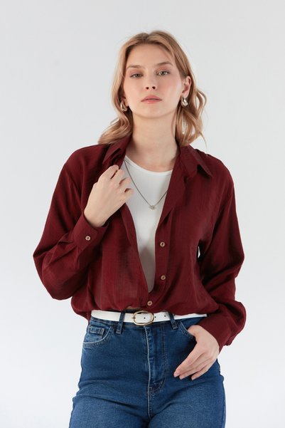 Basic Body Detailed Necklace Shirt