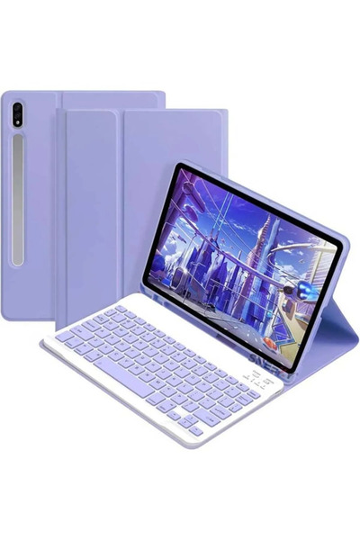 Samsung Galaxy Tab S7 Fe Lte T730 T735 T737 футрола со тастатура Bluetooth поврзување заштитна со преграда за пенкало