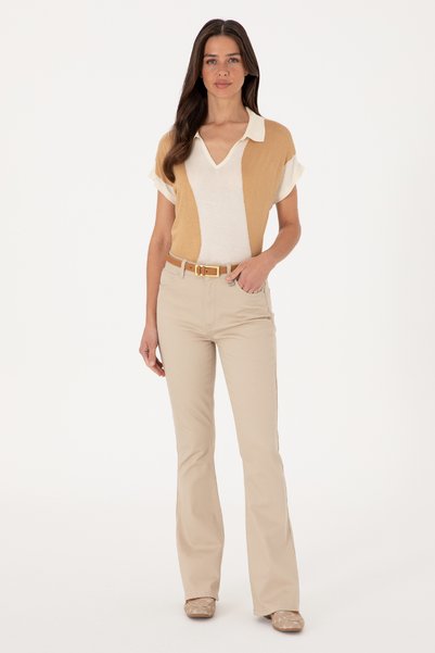 Women's Stone Skinny Flare Fit Jean Trousers 50305574-Vr049