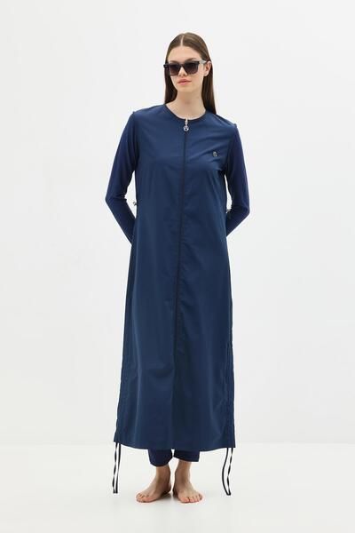 Full Length 5-Piece Hijab Swimsuit 6068 Navy Blue