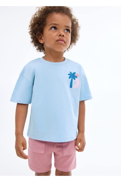 T-Shirt with Palm Print