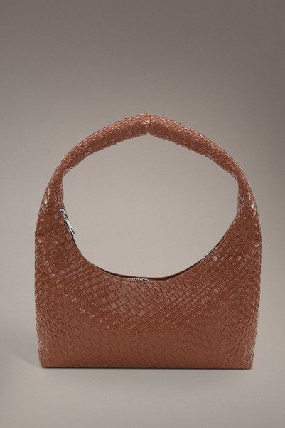 Tan Braided Urban Pu Leather Shoulder Bag 277