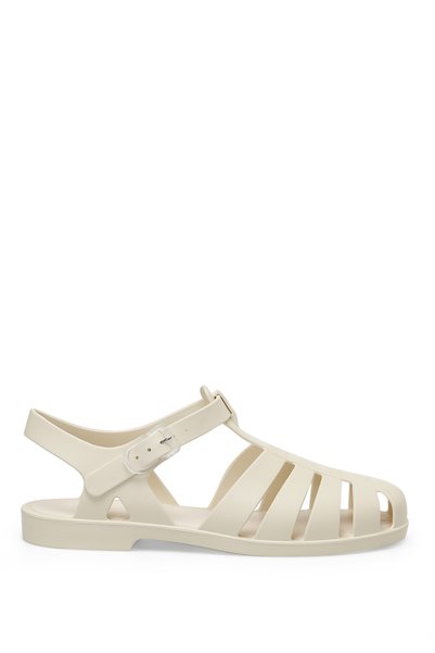 Bıarrıtz Mate Cream Women's Flat Sandals