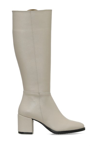 24K-996 4Pr Beige Women's Heeled Boots