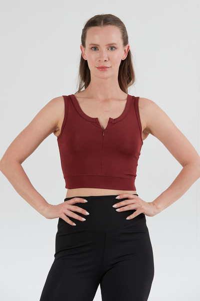Basic Front Zipper Crop Body