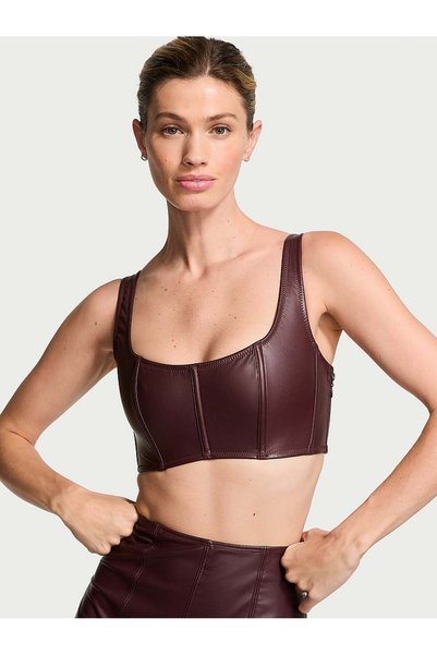 Leather Look Mini Bustier