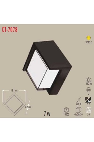 Bora правоаголна LED ѕидна ламба за градина 7w 3200K дневна светлина за надворешна употреба